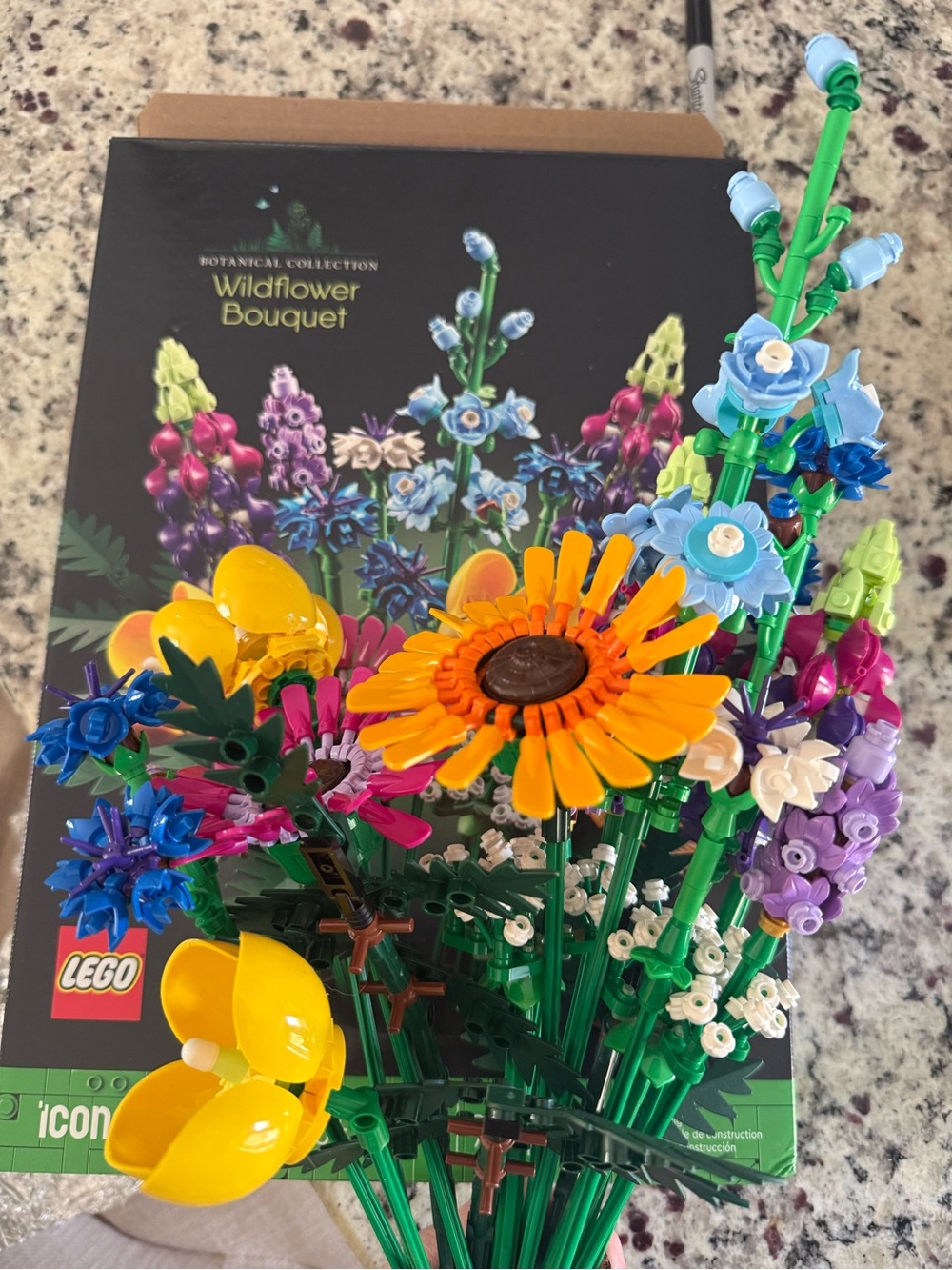 LEGO Icons Wildflower Bouquet 10313 Complete w/ Box & Instructions 939 Pcs